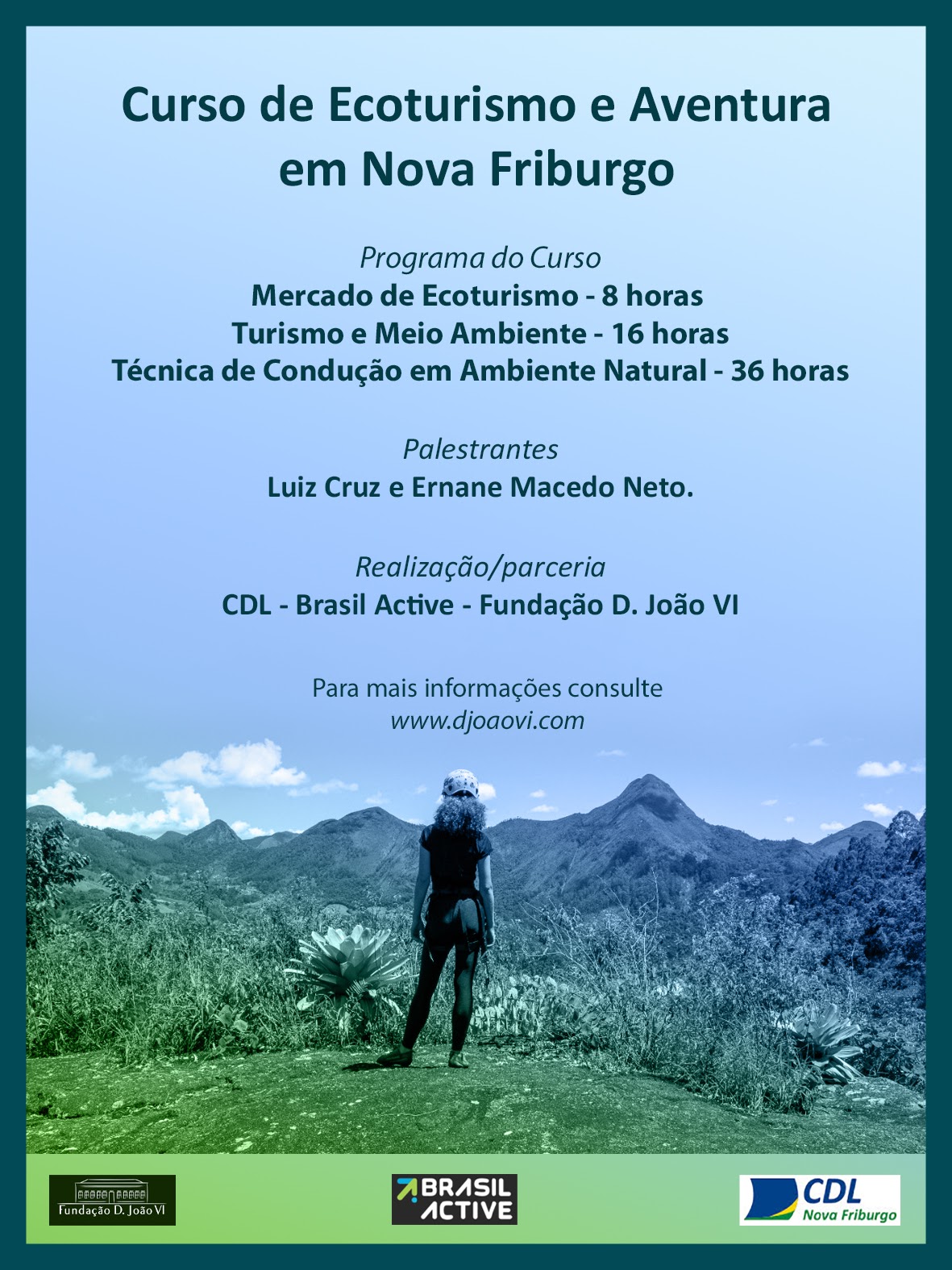 Flyer Curso de Ecoturismo e Aventura em Nova Friburgo
